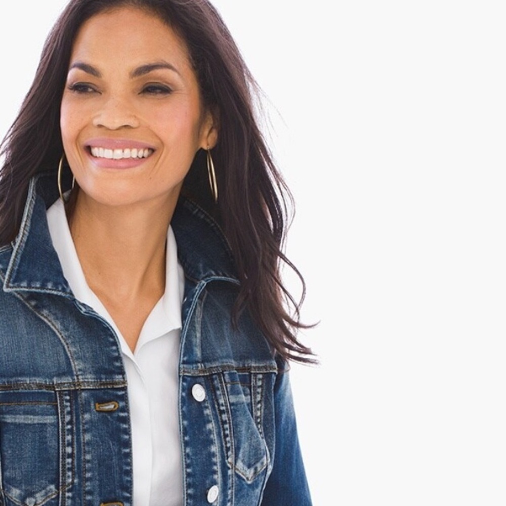 Chico’s Spring Basic Stretch Denim Long Sleeve Xs… - image 4